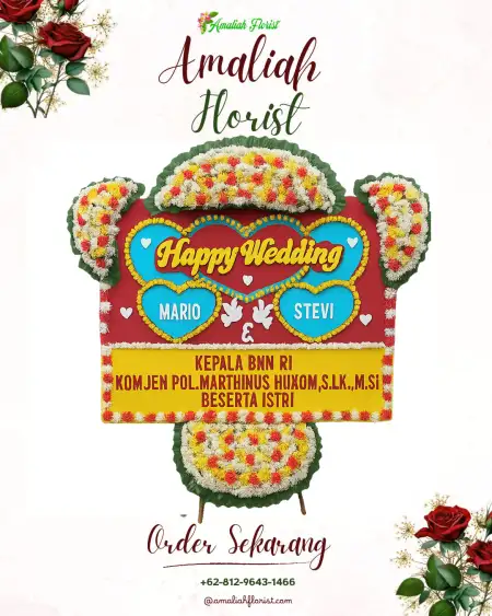 Papan Bunga Pernikahan Kebobang